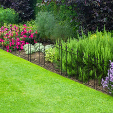 Load image into Gallery viewer, Amagabeli GARDEN &amp; HOME Decorative Garden Fence GFP008 27inx10ft Outdoor Coated Rustproof Metal Garden Fencing Panel Animal Barrier Iron Folding Edge Wire Border Fence Ornamental for Patio Landscape