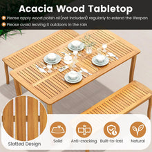 Load image into Gallery viewer, Tangkula Outdoor Table and Cushioned Chairs Set with 1.97” Umbrella Hole