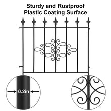 Load image into Gallery viewer, Amagabeli GARDEN &amp; HOME Decorative Garden Fence GFP008 27inx10ft Outdoor Coated Rustproof Metal Garden Fencing Panel Animal Barrier Iron Folding Edge Wire Border Fence Ornamental for Patio Landscape
