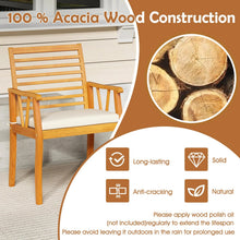 Load image into Gallery viewer, Tangkula Outdoor Table and Cushioned Chairs Set with 1.97” Umbrella Hole