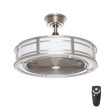 Load image into Gallery viewer, Home Decorators Brette II 23 in. LED Indoor/Outdoor Brushed Nickel Ceiling Fan
