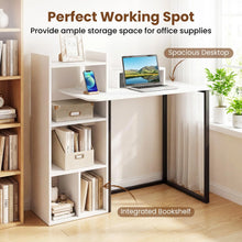 Load image into Gallery viewer, Tangkula 43.5" Study Desk with Ergonomic Monitor Stand &amp; Storage Shelves