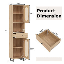Load image into Gallery viewer, Tangkula Tall Bathroom Storage Cabinet