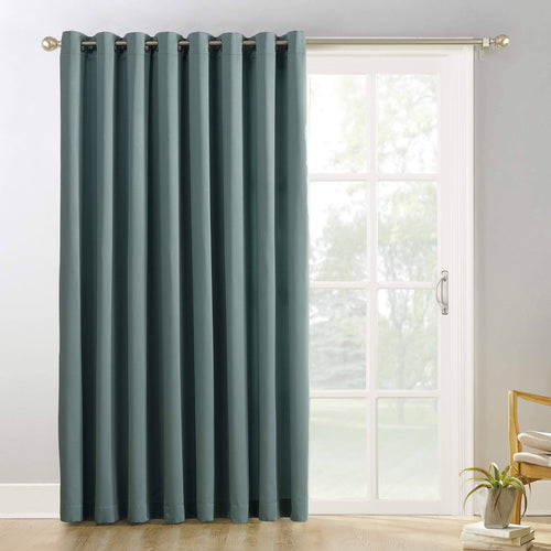 Sun Zero Easton Blackout Patio Door Curtain Panel, 100