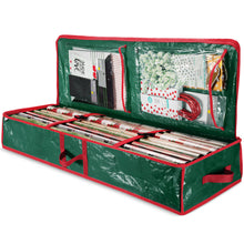 Load image into Gallery viewer, Zober Underbed Gift Wrap Organizer, Interior Pockets, Fits 18-24 Standard Rolls, Underbed Storage, Wrapping Paper Storage Box and Holiday Accessories, 40