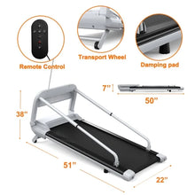 Load image into Gallery viewer, Under Desk Treadmill, Walking Pad, 2 in 3 Portable Treadmill with Handle Remote Control LED Display, Walking Jogging Machine for Home Office Use