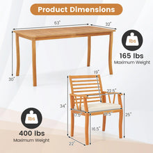 Load image into Gallery viewer, Tangkula Outdoor Table and Cushioned Chairs Set with 1.97” Umbrella Hole