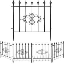 Load image into Gallery viewer, Amagabeli GARDEN &amp; HOME Decorative Garden Fence GFP008 27inx10ft Outdoor Coated Rustproof Metal Garden Fencing Panel Animal Barrier Iron Folding Edge Wire Border Fence Ornamental for Patio Landscape