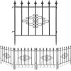 Amagabeli GARDEN & HOME Decorative Garden Fence GFP008 27inx10ft Outdoor Coated Rustproof Metal Garden Fencing Panel Animal Barrier Iron Folding Edge Wire Border Fence Ornamental for Patio Landscape