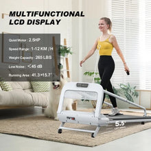 Load image into Gallery viewer, Under Desk Treadmill, Walking Pad, 2 in 3 Portable Treadmill with Handle Remote Control LED Display, Walking Jogging Machine for Home Office Use