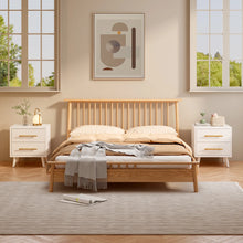 Load image into Gallery viewer, Bedroom Furniture Set - Includes Queen Bed Frame, Nightstands Set of 2, 5 - Drawer Dresser &amp; Vanity Desk - Modern Storage Solution for Stylish Home Decor, Beige/White