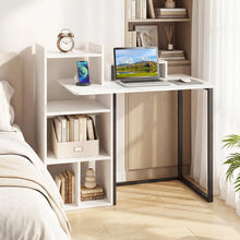 Load image into Gallery viewer, Tangkula 43.5" Study Desk with Ergonomic Monitor Stand &amp; Storage Shelves