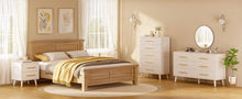 Load image into Gallery viewer, Bedroom Furniture Set - Includes Queen Bed Frame, Nightstands Set of 2, 5 - Drawer Dresser &amp; Vanity Desk - Modern Storage Solution for Stylish Home Decor, Beige/White